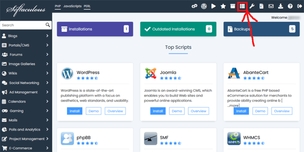 Softaculous Task List